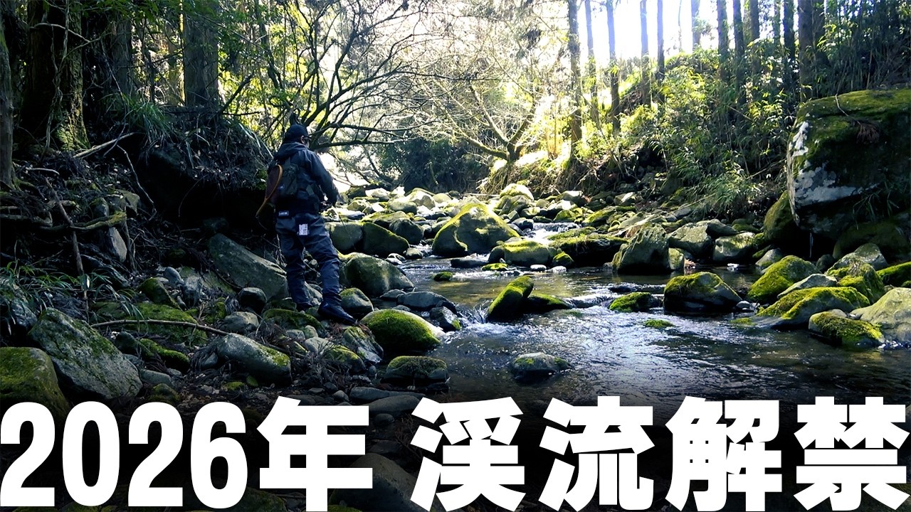 渓流解禁でバイトシーン満載!!2026年最初の一匹を追う｜ハードコア