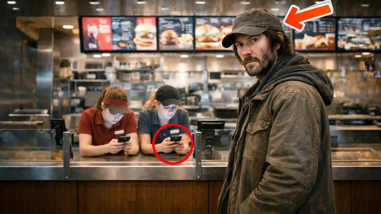 Киану Ривз, переодевшись в бездомного, чтобы заказать бургер, — то, что его ждало, шокировало всех.