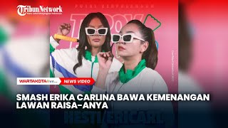 Tampil Memukau, Smash Erika Carlina Bawa Kemenangan Lawan Raisa Anya di Tepok Bulu 2022