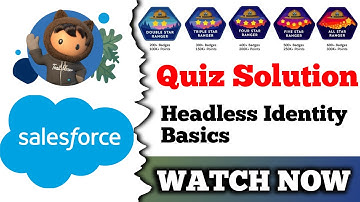 Headless Identity Basics | Salesforce Trailhead | Quiz Solution