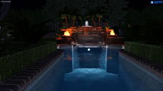 Barbara Marquez Tropical Pool Waterfall Design