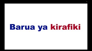 Barua ya kirafiki | barua ya kidugu | mfano wa barua