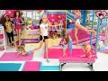 Barbie Dolls First Gymnastics Competition with Sister Chelsea & Toddlers