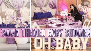 SWAN THEMED BABY SHOWER| BACKDROP| LIVING LUXURIOUSLY FOR LESS