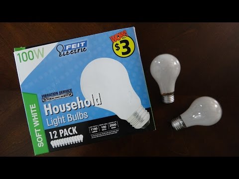 Feit 100watt Soft White Incandescent Light Bulbs 12pack