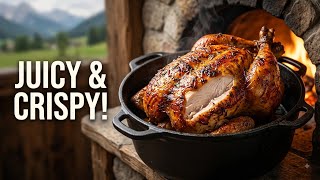 Wood-Fired Whole Chicken Recipe | Crispy Skin & Juicy, Tender Meat