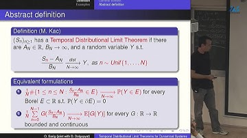 Omri Sarig- Temporal distributional limit theorems for dynamical systems