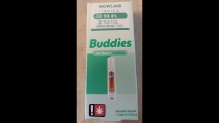 Snowland - Live Resin + Distillate vape cart by Buddies