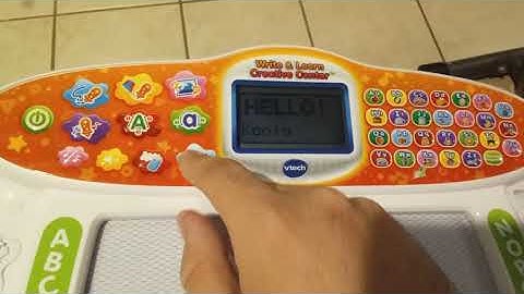 comparing my handwriting to the V.Tech Write & Learn Creative Center