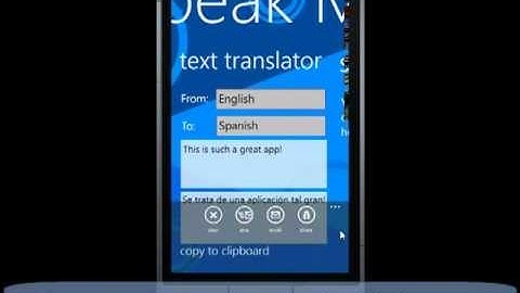 iSpeak Speech Translator for Windows Phone 7
