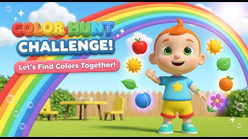 Color Hunt Challenge 🌈 | Learn Colors for Kids with Fun 3D Animation | Preschool Learning Video
