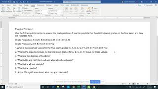 Practice Problem 1 for Chi Square Different Proportions