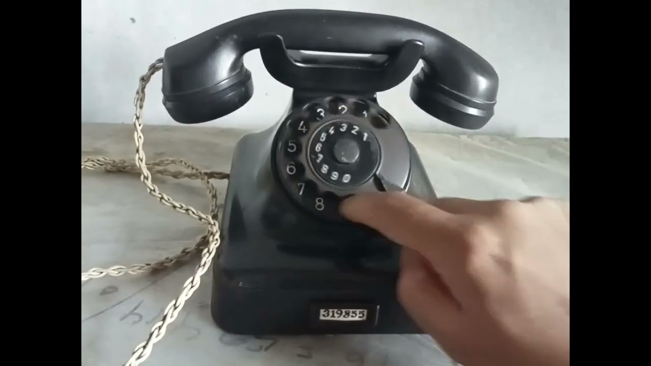 Old days telephone set.