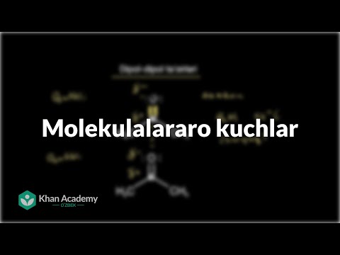 Video: Qanday molekulalararo kuchlar suv molekulalarining o'zaro ta'siriga ta'sir qiladi?