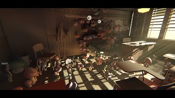 LUMINA Real time voxel Global Illumination with Sky Master volumetric lighting - Classhroom demo