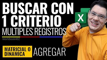 Buscar con 1 criterio múltiples registros en Excel (BÚSQUEDA AVANZADA)