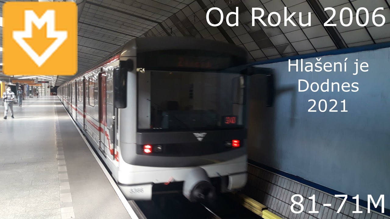 Hlášení na Lince B Announcements On Prague Underground Line B 1998  - 2021 Předtím/Past Dnes/Present