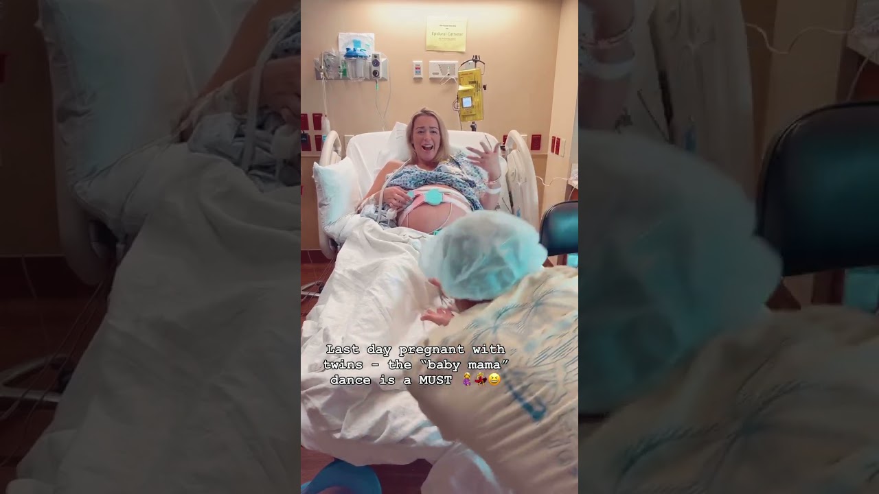 ⁣I just HAD to do the baby mama dance one last time before having these twin babies💃🤰🕺 Especially