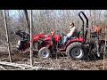 Felling Trees Clearing Land and Tractor Grapple Work -TYM Tractors