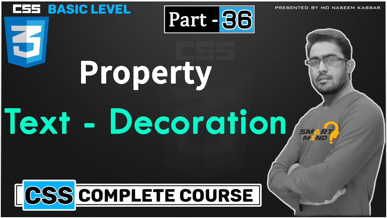 Text Decoration in css for beginners in hindi by smart mind #36 - YouTube