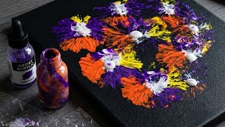 ​"Amazing Abstract Flower Painting Technique | Unique Stamping Art"