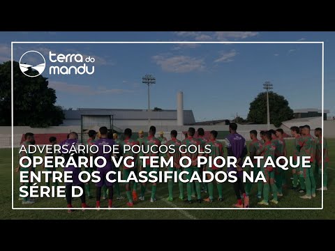 Adversário de poucos gols: Operário VG tem o pior ataque entre os classificados na Série D