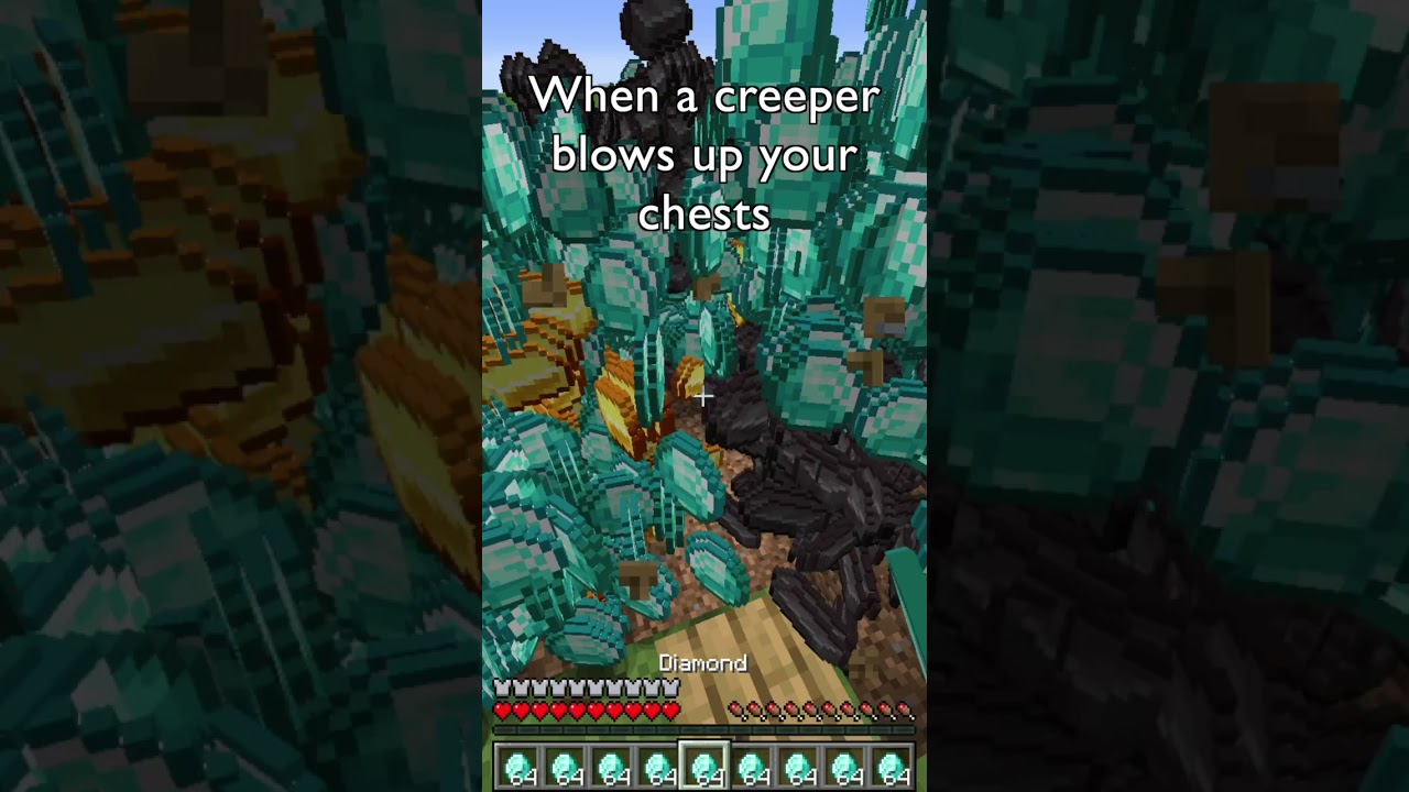 When a Creeper Blows Up Your CHESTS in Minecraft! - YouTube