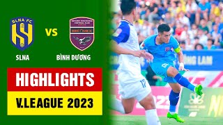 Highlights: SLNA - Bình Dương | Siêu phẩm chân trái, Bình Dương gây cú sốc trước SLNA