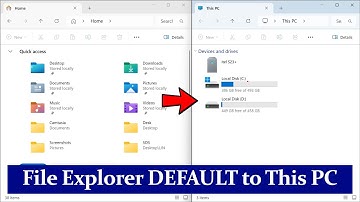Make File Explorer OPEN to This PC by DEFAULT
