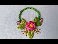 Simple flower hand embroidery design for beginners/hand embroidery