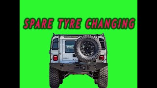 How to Change a Tire (plus jacking it up)\/കാറിന്റ സ്പര് ടയർ എങ്ങനെ മാറാം?