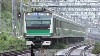 E233系7000番台埼京線快速川越行き（ハエ133）原宿駅通過