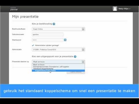 Boekhoudpakket koppelen aan Visionplanner Cloud