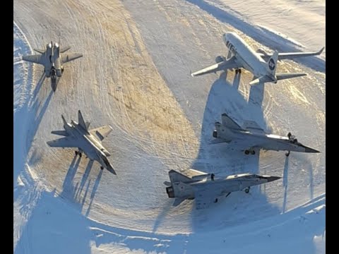 Четыре МИГ-31 и один Utair. Усинск 2018.