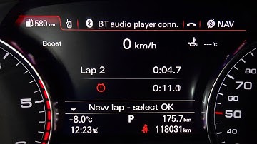 Audi A7 (4G) lap timer, boost gauge, oil temperature activation