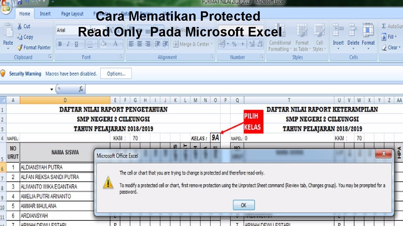 File Excel Tidak Bisa Di Edit Mematikan Protected Read Only Pada