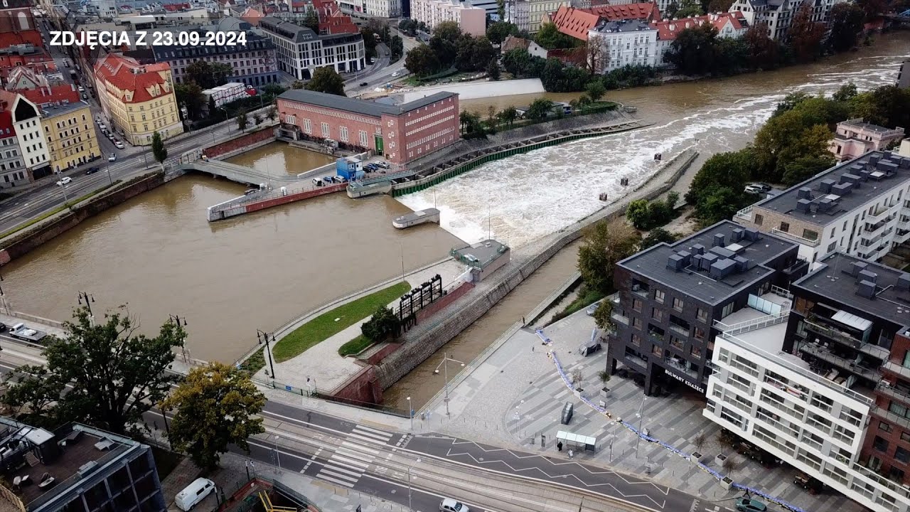 Wrocław Odra centrum dron