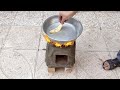 A pure idea in making a wood-burning stove with cement