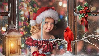 How to use Christmas window digital background and overlay  * Photoshop * Fairy Magic Chest
