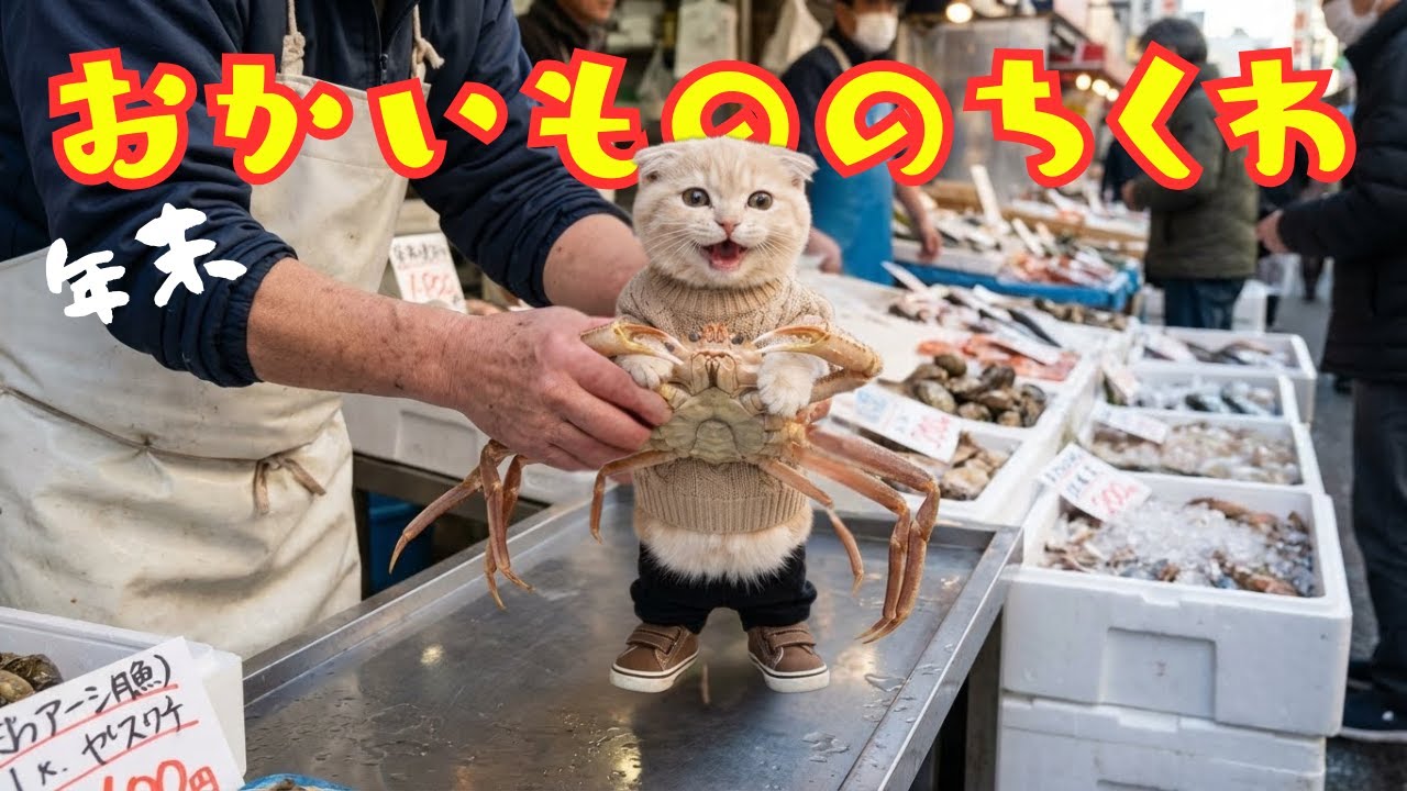 【世界一笑う猫ちくわ】年末お買い物🛒 あれもこれもで大忙しな一日だよー