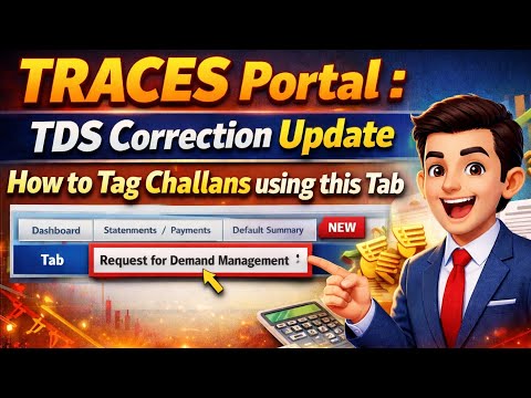 How to Tag chllans using "Request for Demand Management" Tab on TRACES Portal