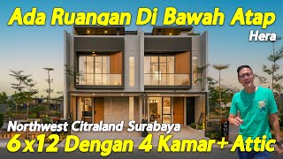 Rumah 6x12 3 Lantai Hadap Danau, Tipe Hera, Northwest Citraland Surabaya