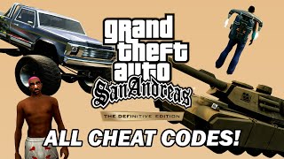 GTA San Andreas All Cheat Codes For Every Platform! | Definitive Edition