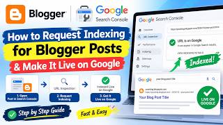 How to Index Blogger Posts on Google Fast | Google Search Console Tutorial 2026l