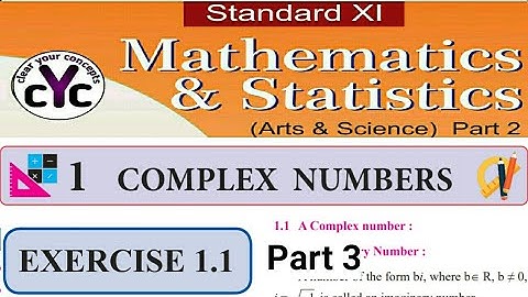 Exercise 1.1,Q.17to24, Complex Numbers,class 11th, maths part 2, Maharashtra board