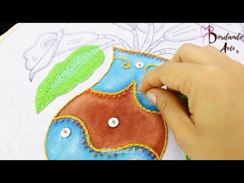 BORDADO A MANO Y PINTURA TEXTIL FÁCIL RÁPIDO Y BONITO | HAND EMBROIDERY EASY AND PAITING TEXTIL