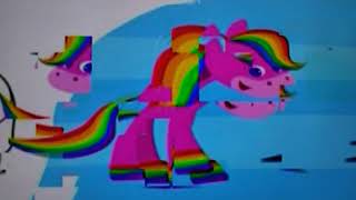 Rainbow Horse Penguin, Seal, And Whale Glitch Lagging Slowmotion Pixelation Snow Cloud