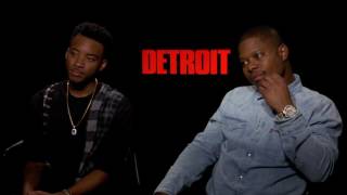 Famous Brenda Perryman interviews  Algee Smith (Larry) and Jason Mitchell (Carl) from the film "Detroit." Wealth