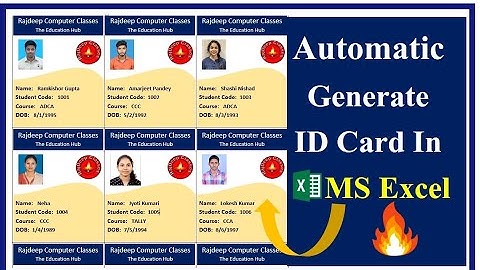 Automatic Id Card Generate in MS Excel | 🔥 How To make Multiple ID Card In MS Excel