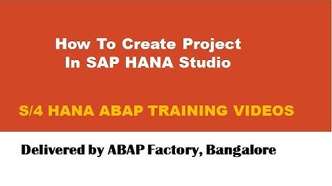 How to Create a Project in HANA Studio